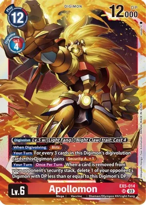 Apollomon - EX5-014 - SR - Foil