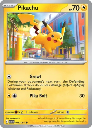 Pikachu - 018/091 - Common