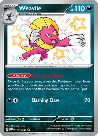 Weavile - 183/091 - Shiny Rare