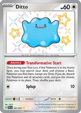 Ditto - 201/091 - Shiny Rare