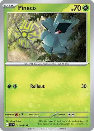 Pineco - 001/091 - Common - Reverse Holo