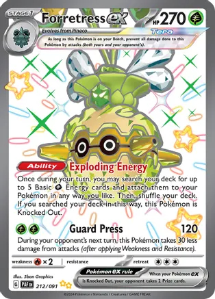 Forretress ex - 212/091 - Shiny Ultra Rare