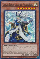 Sauravis, Dragon Sage of the Voiceless Voice - PHNI-EN021 - Super Rare - 1st Edition