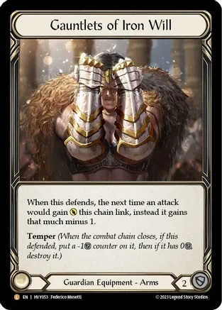 Gauntlets of Iron Will - Cold Foil
