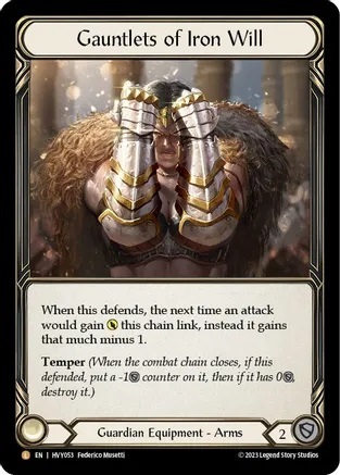 Gauntlets of Iron Will - Rainbow Foil