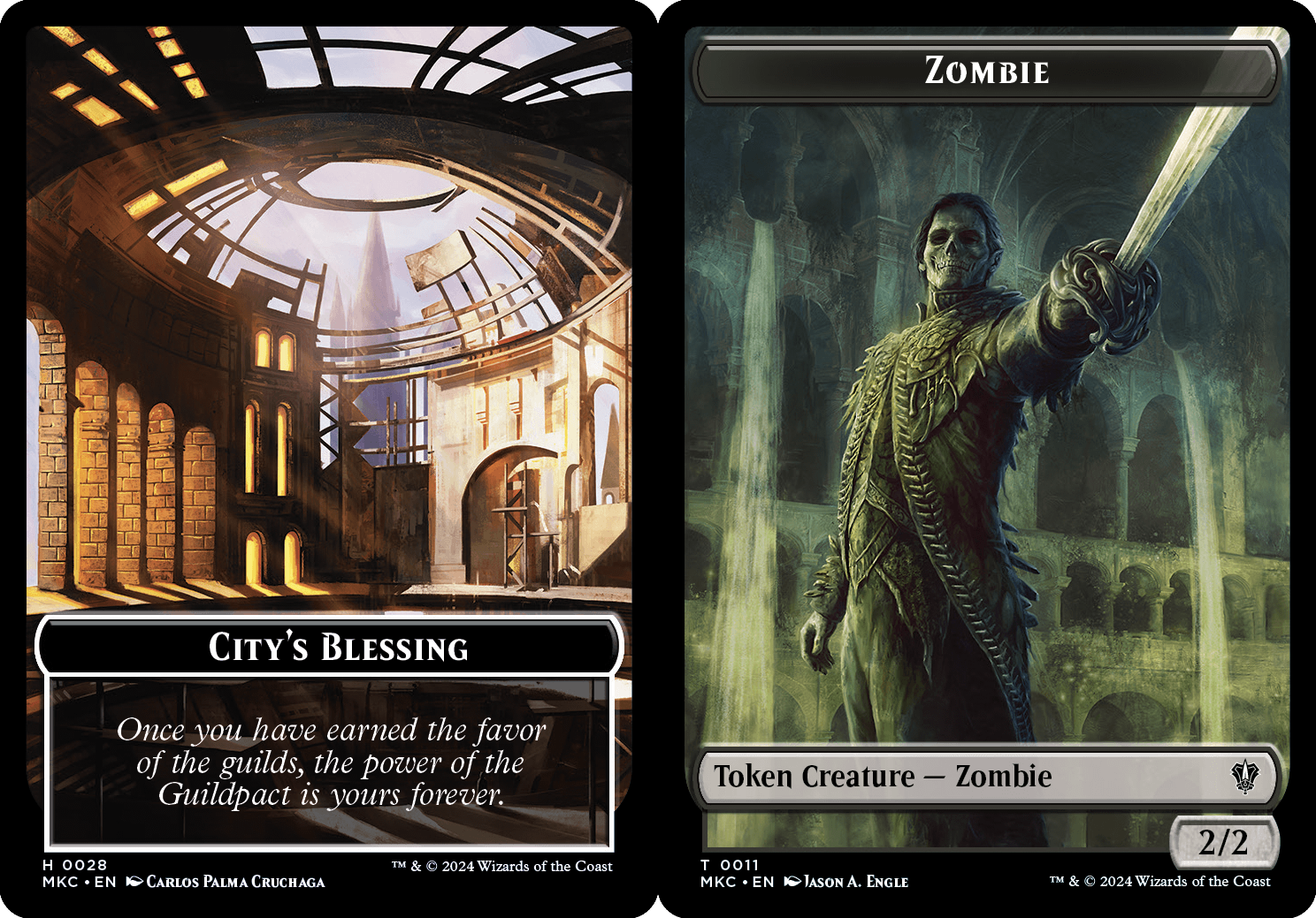 Citys Blessing (0028) // Zombie (0011) Double-sided Token