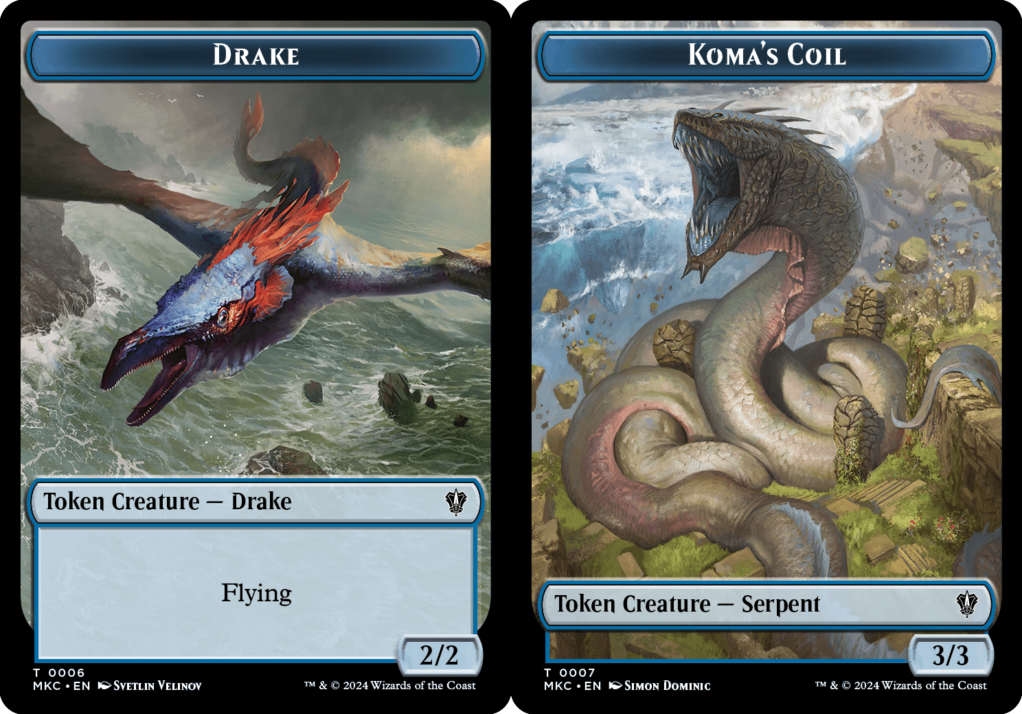 Drake (0006) // Komas Coil (0007) Double-sided Token