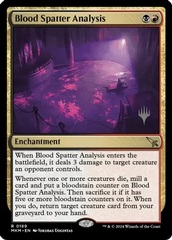 Blood Spatter Analysis - Foil - Promo Pack