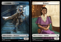 Detective (0010) // Human (0002) Double-Sided Token - Foil