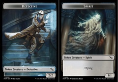 Detective (0010) // Spirit (0012) Double-Sided Token - Foil