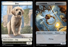 Dog (0001) // Thopter (0020) Double-Sided Token - Foil