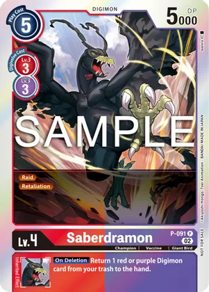 Saberdramon - P-091 - P - Foil (3rd Anniversary Update Pack)