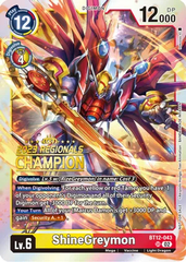 ShineGreymon - BT12-043 SR - P (2023 Regionals Champion) - Foil