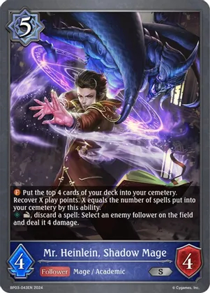 Mr. Heinlein, Shadow Mage - BP03-043EN - S