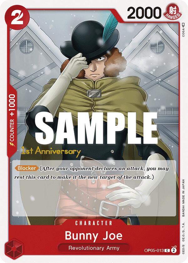Bunny Joe - OP05-013 - C (1st Anniversary Tournament Cards) - One Piece  Card Game  One Piece Card Game Singles  One Piece TCG Judge & Tournament  Promos  Awakening of