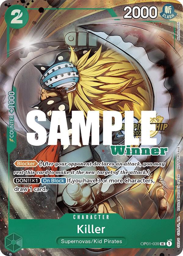 Killer - OP01-039 (CS 2023 Top Players Pack) [Winner] - Foil
