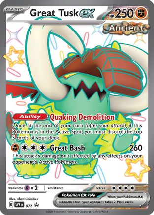 Great Tusk ex - SVP072 - SVP Black Star Promos Great Tusk ex - SVP072 - SVP Black Star Promos