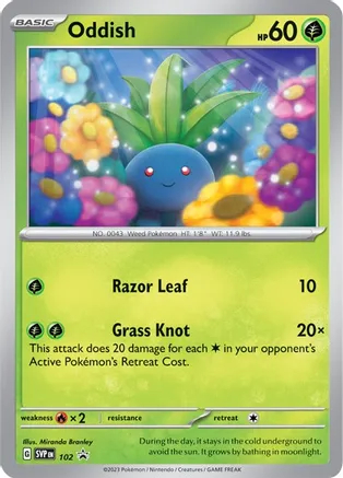 Oddish - SVP102 - SVP Black Star Promos