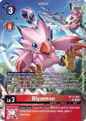 Biyomon - BT15-007 - SR - Alternate Art - Foil