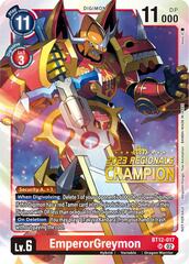 EmperorGreymon - BT12-017 - SR (2023 Regionals Champion) - Foil