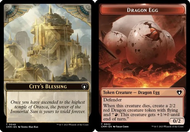 Citys Blessing (0049) // Dragon Egg (0022) Double-Sided Token