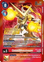 OmniShoutmon - BT11-015 - R (2023 Regionals Finalist) - Foil