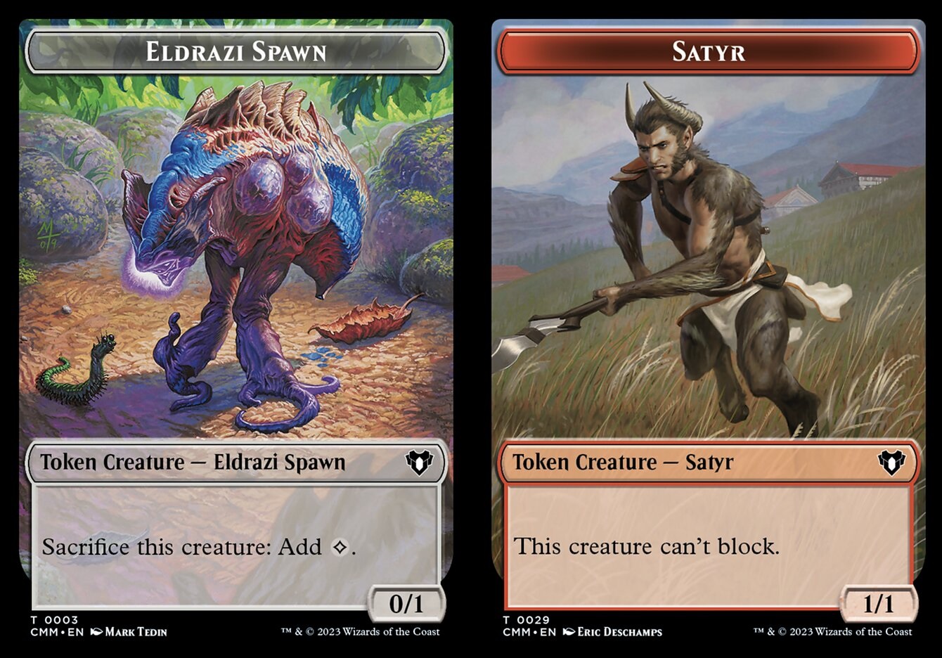 Eldrazi Spawn (0003) // Satyr (0029) Double-Sided Token