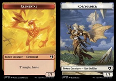 Elemental (0026) // Kor Soldier (0008) Double-Sided Token