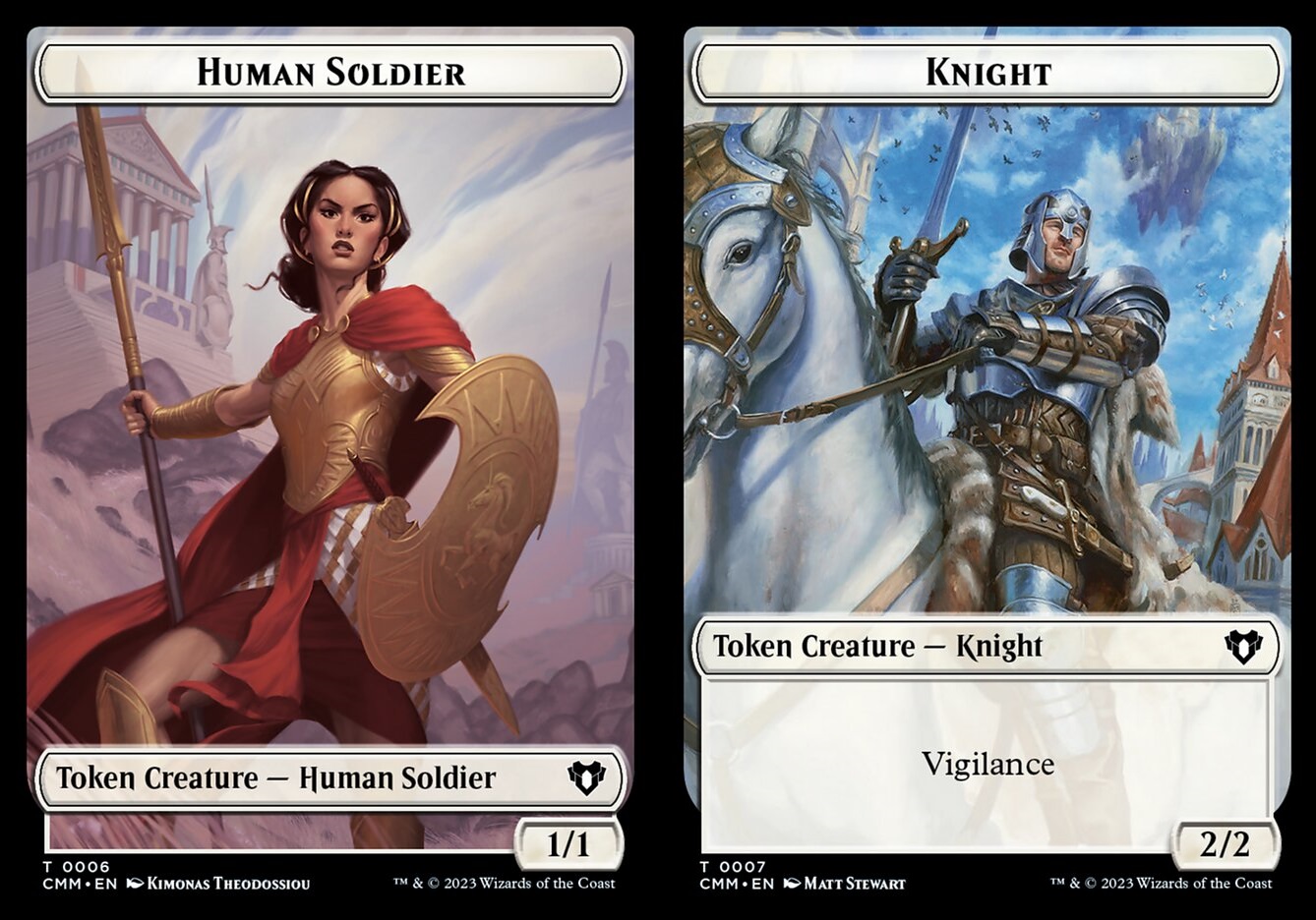 Human Soldier (006) // Knight (0007) Double-Sided Token