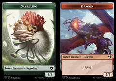 Saproling (0035) // Dragon (0021) Double-Sided Token