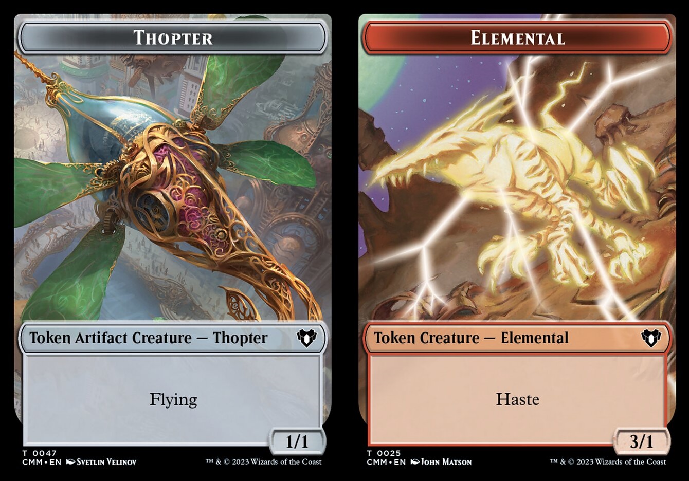 Thopter (0047) // Elemental (0025) Double-Sided Token