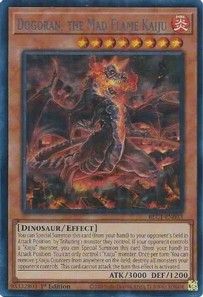 Dogoran, the Mad Flame Kaiju (Silver) - BLC1-EN033 - Ultra Rare - 1st Edition