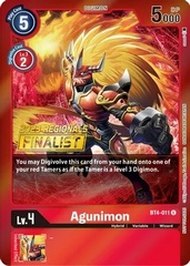 Agunimon - BT4-011 - U (2023 Regionals Finalist) - Foil