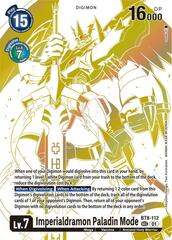Imperialdramon Paladin Mode - BT8-112 - SEC (Blast Ace Special Edition) - Foil