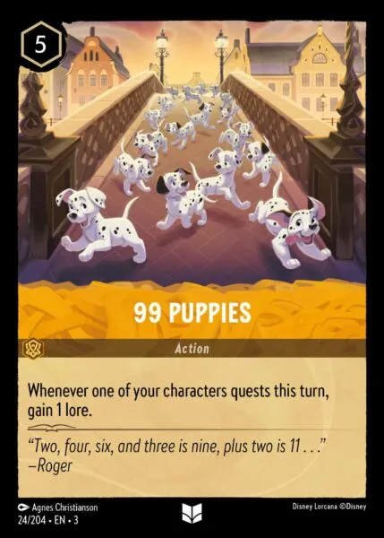 99 Puppies - 24/204 - Uncommon - Cold Foil