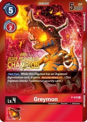 Greymon - P-010 - P (2023 Regionals Champion) - Foil