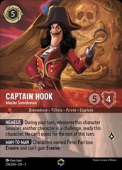 Captain Hook - Master Swordsman - 214/204 - Enchanted - Holofoil