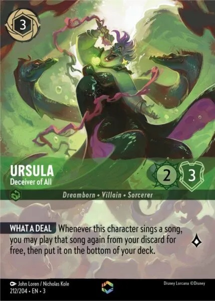 Ursula - Deceiver of All - 212/204 - Enchanted - Holofoil