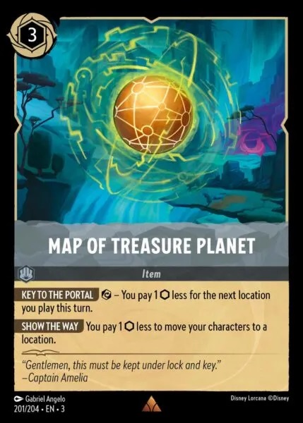 Map of Treasure Planet - 201/204 - Rare