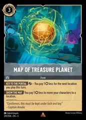 Map of Treasure Planet - 201/204 - Rare - Cold Foil