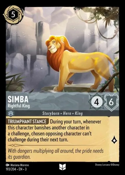 Simba - Rightful King - 193/204 - Uncommon - Cold Foil