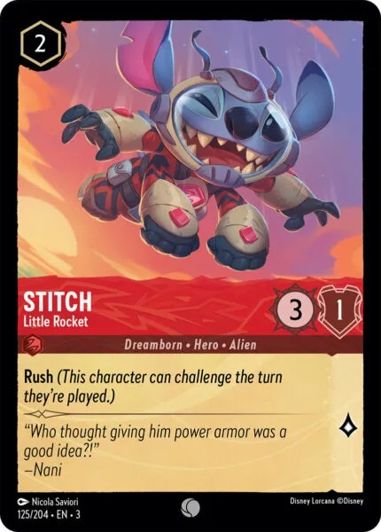 Stitch - Little Rocket - 125/204 - Common - Cold Foil