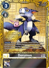 Dorumon - P-070 - P (Championship 2023 Gold Card Set) - Foil