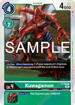 Kuwagamon - P-100 - P (Limited Card Pack Ver.2) - Foil