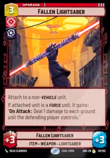 Fallen Lightsaber - Foil