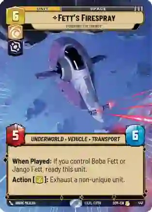 Fetts Firespray - Pursuing the Bounty - Hyperspace - Foil