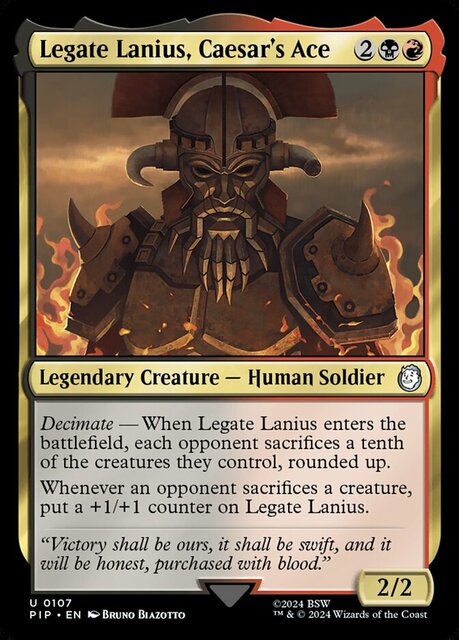 Legate Lanius, Caesars Ace