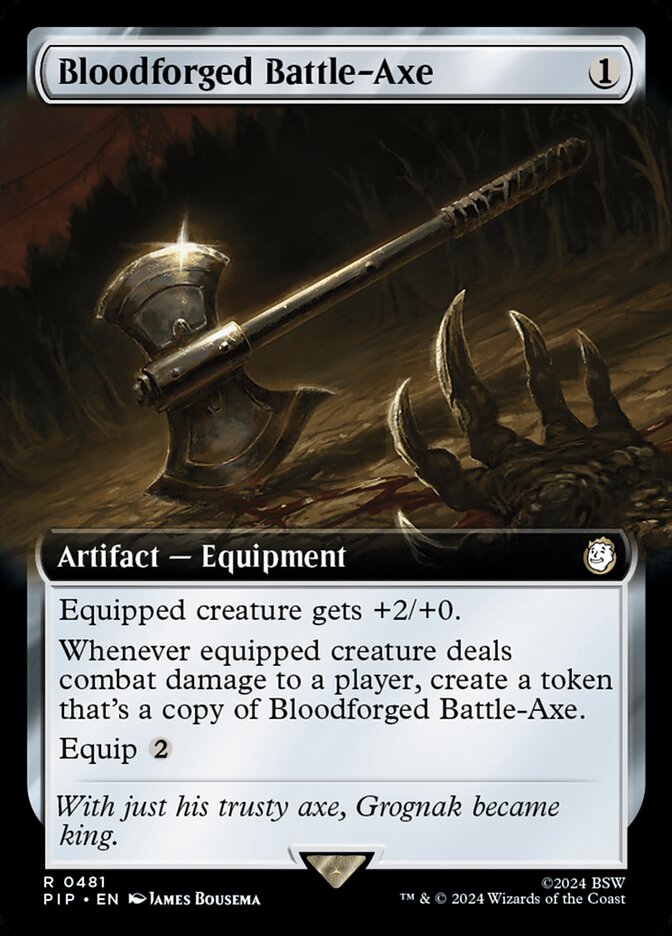 Bloodforged Battle-Axe - Foil - Extended Art