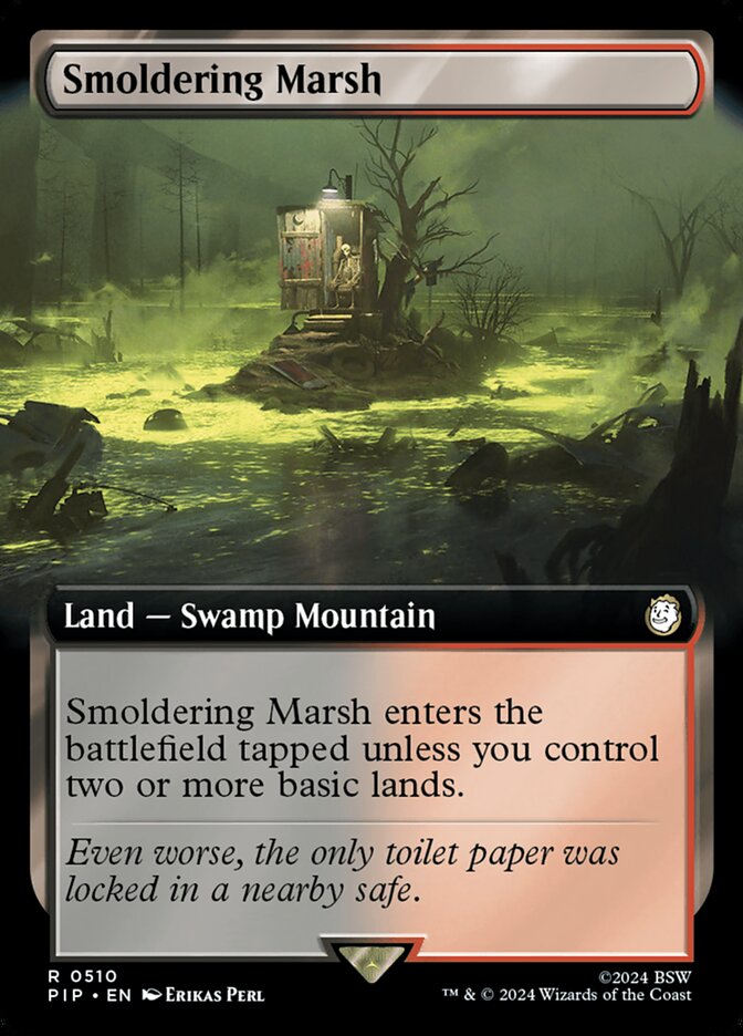 Smoldering Marsh - Extended Art - Magic Singles » Commander Sets ...