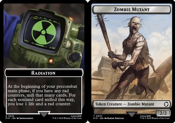 Radiation // Zombie Mutant Double-Sided Token